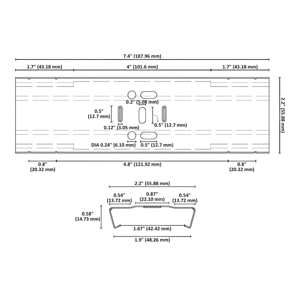 With a straightforward design and a perfect size, this mounting accessory ensures precise alignment between strip light LED fixtures.