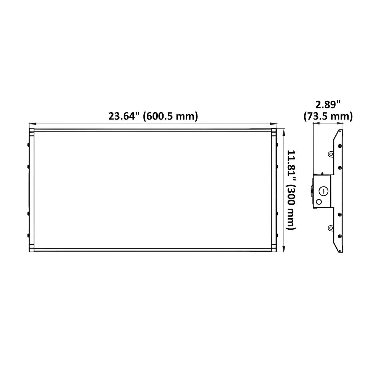 This linear high bay light fixture has a 2-foot size that can deliver up to 22400 lumens of brightness, perfect for brightening industrial and commercial spaces.