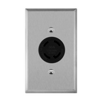 Enerlites Locking Device Receptacle Stainless Steel Wall Plate