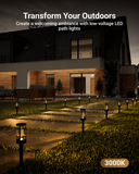 Warm 3000K color temperature creates a warm, welcoming ambience for outdoor spaces.