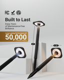 Sunco pathway lights are built to last. 22 inches tall and 4 inches wide.