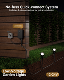Sunco Low voltage or spotlight includes 2-pin connectors for quick and simple installation.