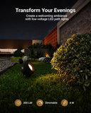 Transform your yard with dimmable, 300LM spotlight. Create a welcoming and warm ambiance.