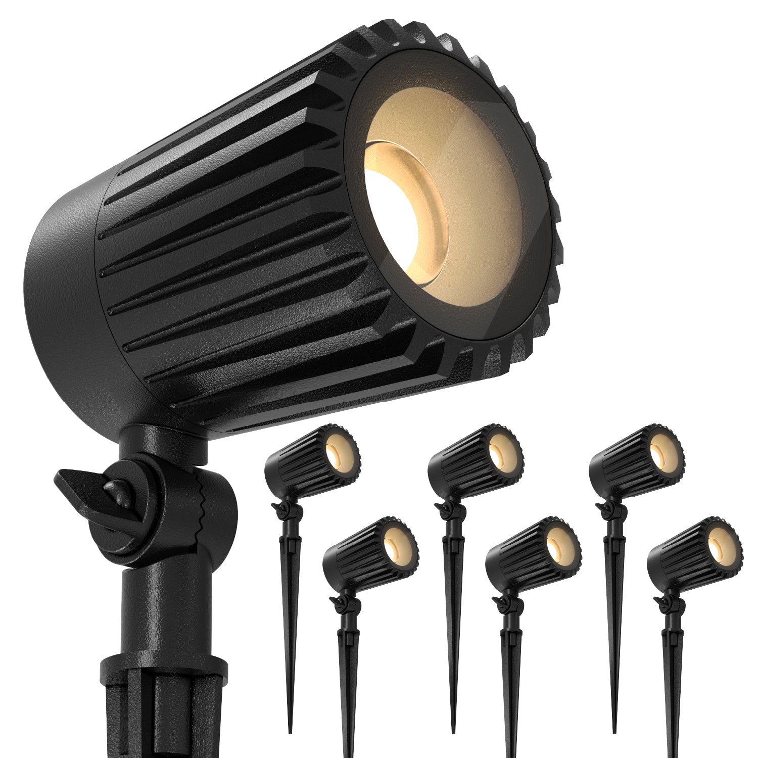 Scope LED Landscape Spotlight, Low Voltage, Adjustable Beam Angle, Selectable CCT, 400 Lumens