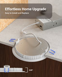 Recessed LED Lighting, 6 Inch, Slim Eclipse, Selectable CCT, 900 Lumens