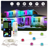 Permanent LED RGB Outdoor Light, 100ft, Linkable, Bluetooth & Wi-Fi Compatible, 3000 Lumens