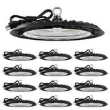 UFO High Bay 150W Plug & Play LED Fixture, 2-Step Install, 19500 Lumens