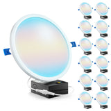 Recessed LED Ceiling Light, 8 Inch, Slim, Selectable CCT, 1800 Lumens