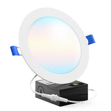 Recessed LED Lighting, 6 Inch, Slim, Selectable CCT, 850 Lumens