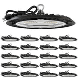 UFO High Bay 150W Plug & Play LED Fixture, 2-Step Install, 19500 Lumens