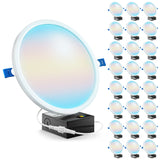 Recessed LED Ceiling Light, 8 Inch, Slim, Selectable CCT, 1800 Lumens