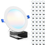 Recessed LED Lighting, 6 Inch, Slim, Selectable CCT, 850 Lumens