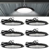 UFO High Bay 150W Plug & Play LED Fixture, 2-Step Install, 19500 Lumens