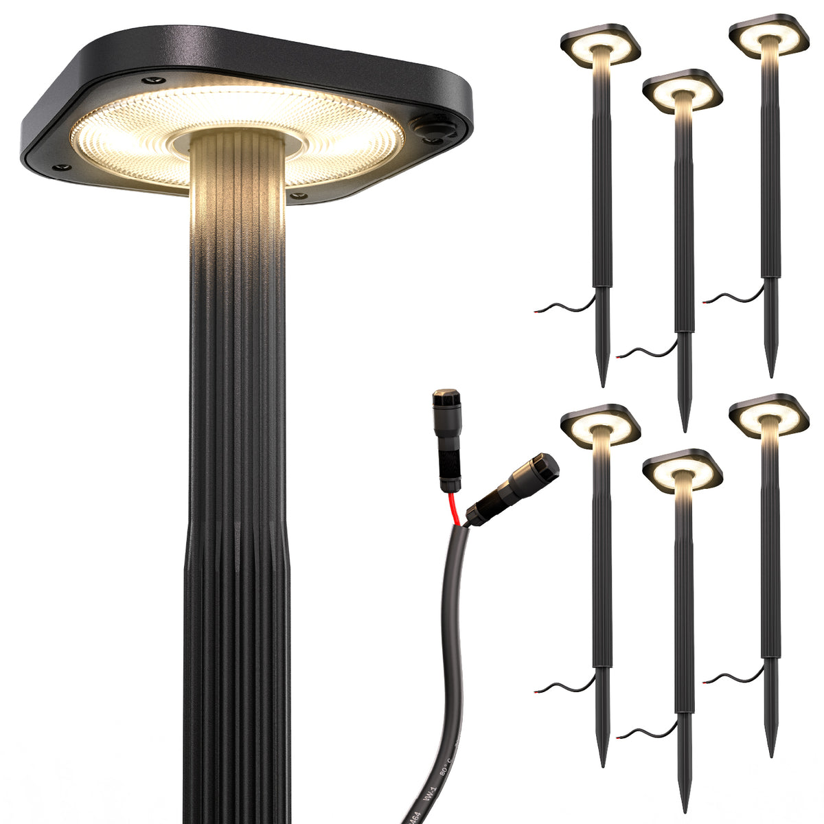 Sunco outdoor low voltage lights come in a 6 pack 