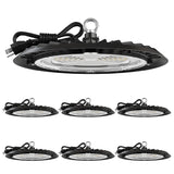 UFO High Bay 150W Plug & Play LED Fixture, 2-Step Install, 19500 Lumens