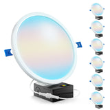 Recessed LED Ceiling Light, 8 Inch, Slim, Selectable CCT, 1800 Lumens