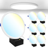 Recessed LED Ceiling Light, 8 Inch, Slim, Selectable CCT, 1800 Lumens