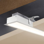 Sunco 4ft Linear Recessed Light, sits flush with the ceiling.