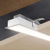 Sunco 4ft Linear Recessed Light, sits flush with the ceiling.