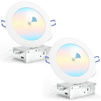 Recessed LED Lighting, 6 Inch, Motion Activated, Slim, Wafer Think, Smooth Trim, Selectable CCT, 1000 Lumens
