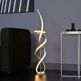 55" Matte Gold LED Floor Lamp, 2400 Lumens