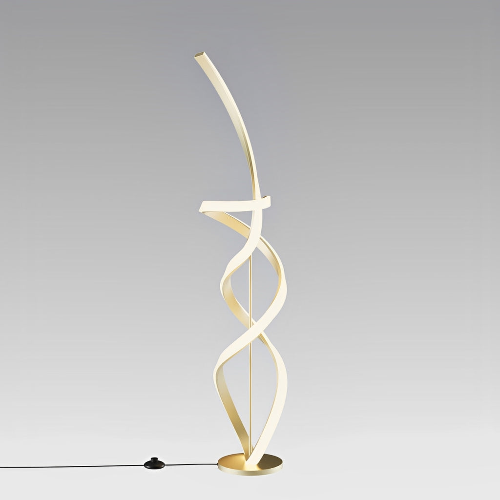 55" Matte Gold LED Floor Lamp, 2400 Lumens