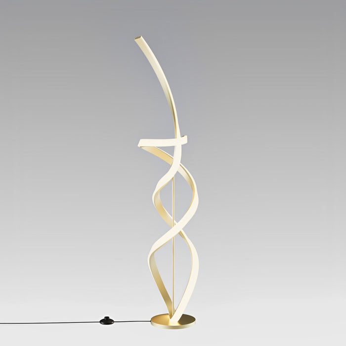55" Matte Gold LED Floor Lamp, 2400 Lumens