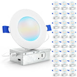 Recessed LED Lighting, 4 Inch, Slim, Selectable CCT, 650 Lumens