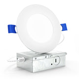 Recessed LED Lighting, 4 Inch, Slim, Wafer Thin, Smooth Trim, 650 Lumens