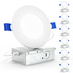 Recessed LED Lighting, 4 Inch, Slim, Wafer Thin, Smooth Trim, 700 Lumens