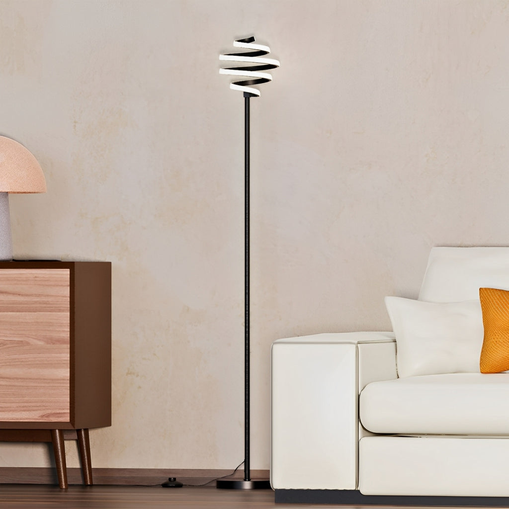 59" Sand Black LED Floor Lamp, 1100 Lumens