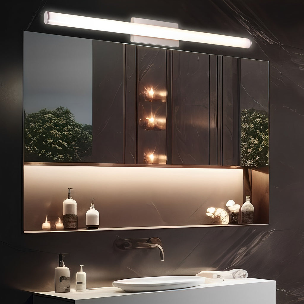 LED Satin Nickel Vanity Light, Bar, Selectable CCT