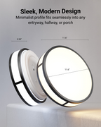 12 Inch Round LED Ceiling Light, Daylight & Motion Activated, Selectable CCT, 1500 Lumens