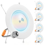 Recessed LED Retrofit Lighting, 6 Inch, Motion Activated, Baffle, Selectable CCT, 850 Lumens