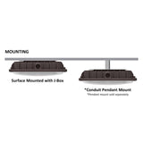 LED Canopy Light, 60W, Dark Bronze, Selectable CCT, 8400 Lumens