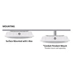 LED Canopy Light, 60W/46W/35W/24W, White, Selectable Wattage & CCT, 8400 Lumens