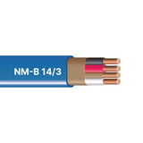 250ft Roll 14/3 NM-B Gauge Indoor Electrical Blue Copper Wire Ground Cable