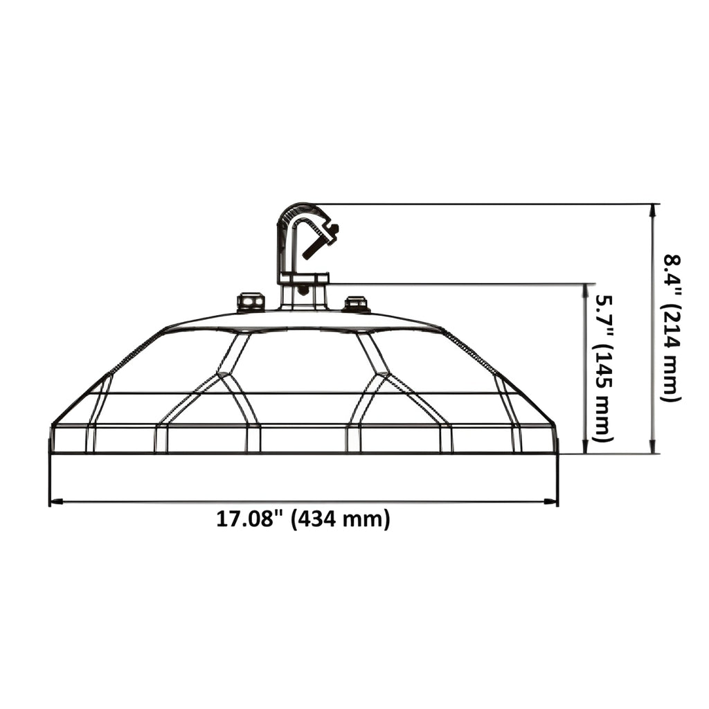 UFO Diamond High Bay 200W LED Fixture, NSF Food Safe Lighting, 29200 Lumens