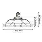 UFO Diamond High Bay 200W LED Fixture, NSF Food Safe Lighting, 29200 Lumens