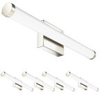 Sunco Cylinder Vanity Light, 22W, Nickel, Selectable CCT, 1650 Lumens available in 4 pack