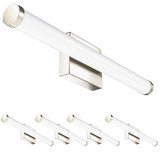 Sunco Cylinder Vanity Light, 22W, Nickel, Selectable CCT, 1650 Lumens available in 4 pack
