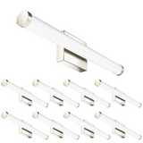 Sunco Cylinder Vanity Light, 22W, Nickel, Selectable CCT, 1650 Lumens available in 8 pack