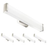 Sunco rectangular nickel vanity light comes in a 4 pack.