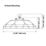 UFO Diamond High Bay 200W LED Fixture, NSF Food Safe Lighting, 29200 Lumens