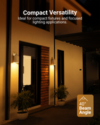 Install in driveways, porches, decks, covered patios, or in wall lanterns next to doorways.