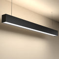 The 4ft LED Linear Pendant Light emits both direct and indirect illumination in area where it is mounted.