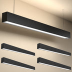 4ft LED Linear Pendant Up/Down Light, Black, 57W, 6300 Lumens
