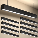 4ft LED Linear Pendant Selectable Up/Down Light, Black, 57W, 6300 Lumens