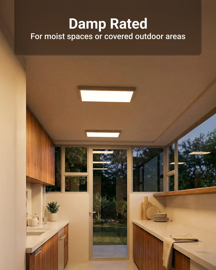 LED Ceiling Panel Light, 20W/18W/16W, 1x2, Selectable CCT, 2000 Lumens