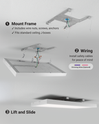 LED Ceiling Panel Light, 20W/18W/16W, 1x2, Selectable CCT, 2000 Lumens